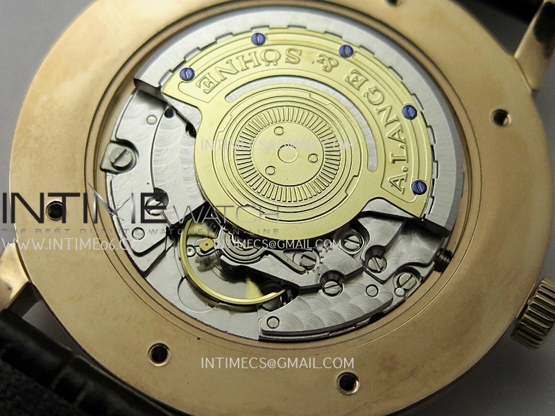 Saxonia Thin 211.026 RG SVF Best Edition Silver dial On Black Leather Strap A2892